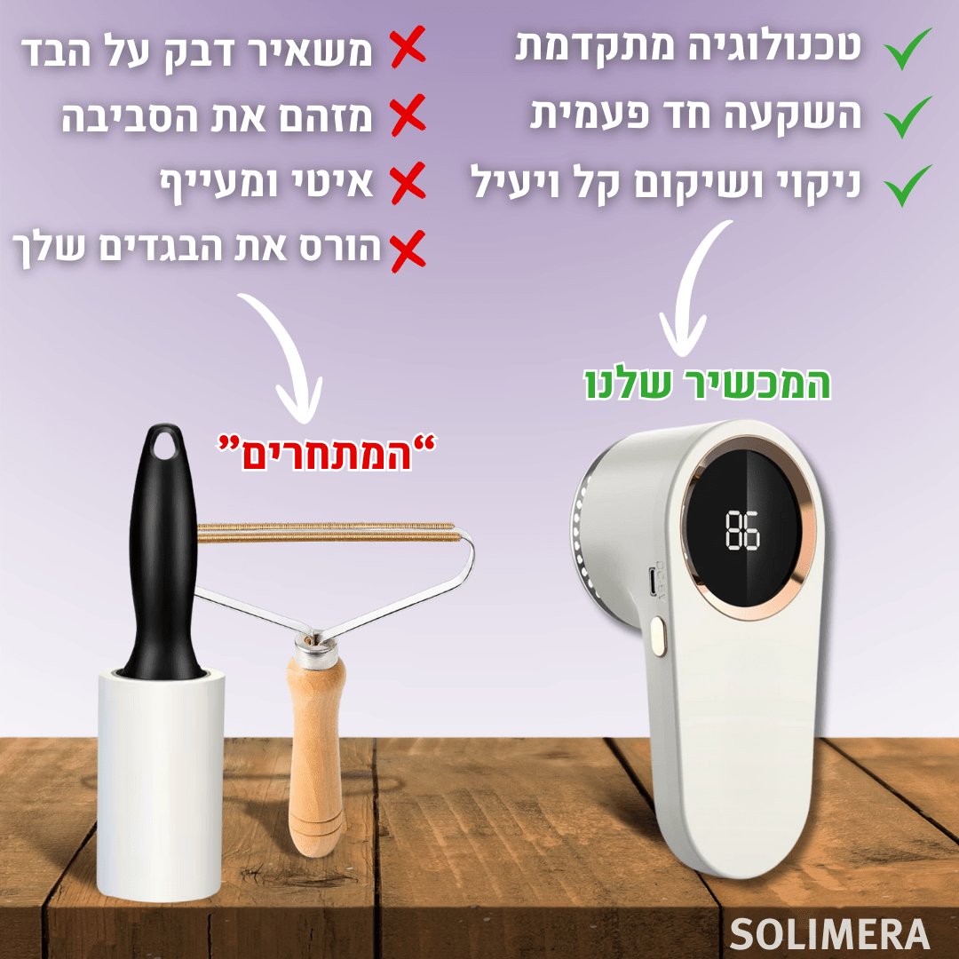 ™Fiberex - מסיר סיבי הבד מבית סולימרה
